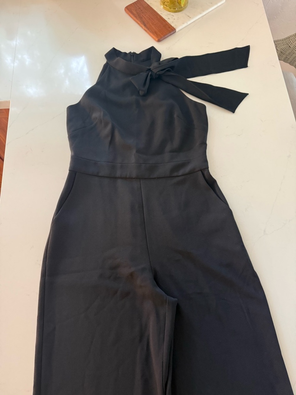 Vince Camuto Halter Tie-Neck Jumpsuit